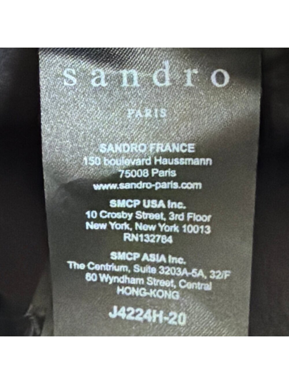 Sandro black leather skirt size 3 - Picture 6 of 6